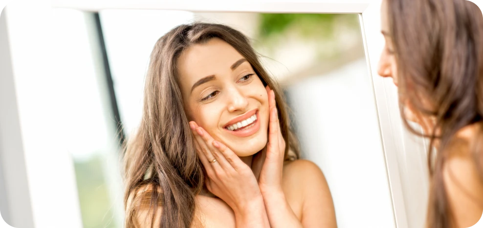 Résultat d'un traitement orthodontique, dents alignées